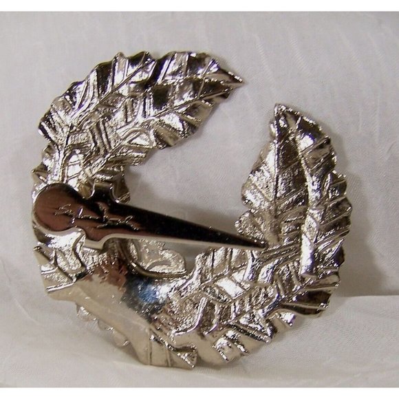 Sylvia Dahl Butterfly & Leaves Silver Tone Clip for Apparel, Hair, Craft Project - Picture 2 of 6
